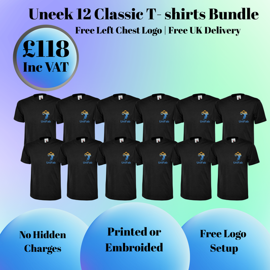 UNEEK 12 T-SHIRTS BUNDLE